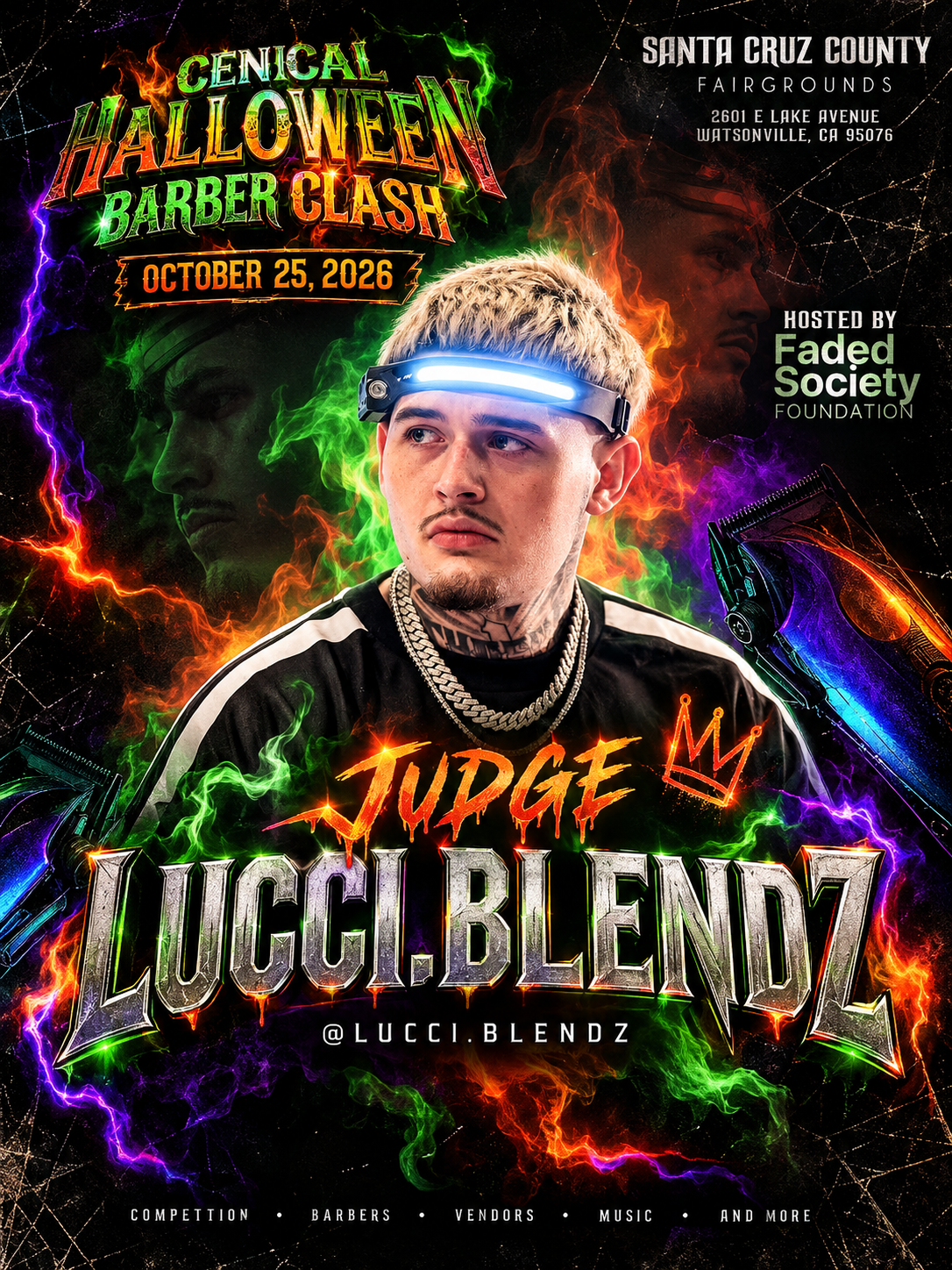 CenCal Halloween Barber Clash Judge Lucci Blendz
