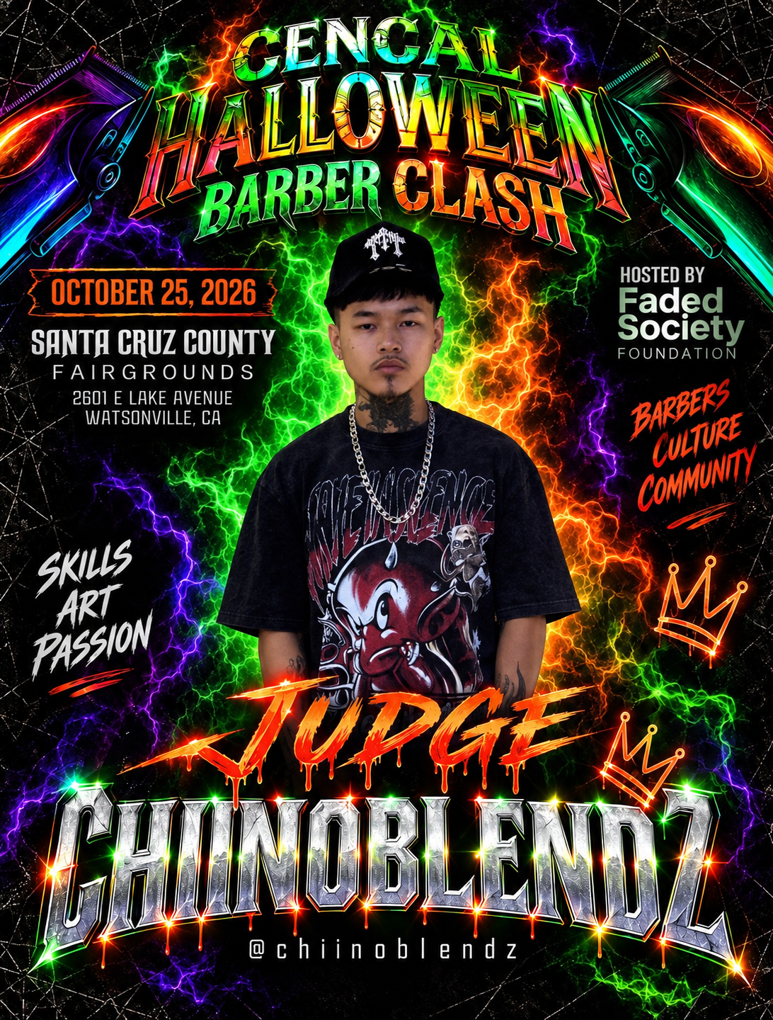 CenCal Halloween Barber Clash Judge Chiinoblendz